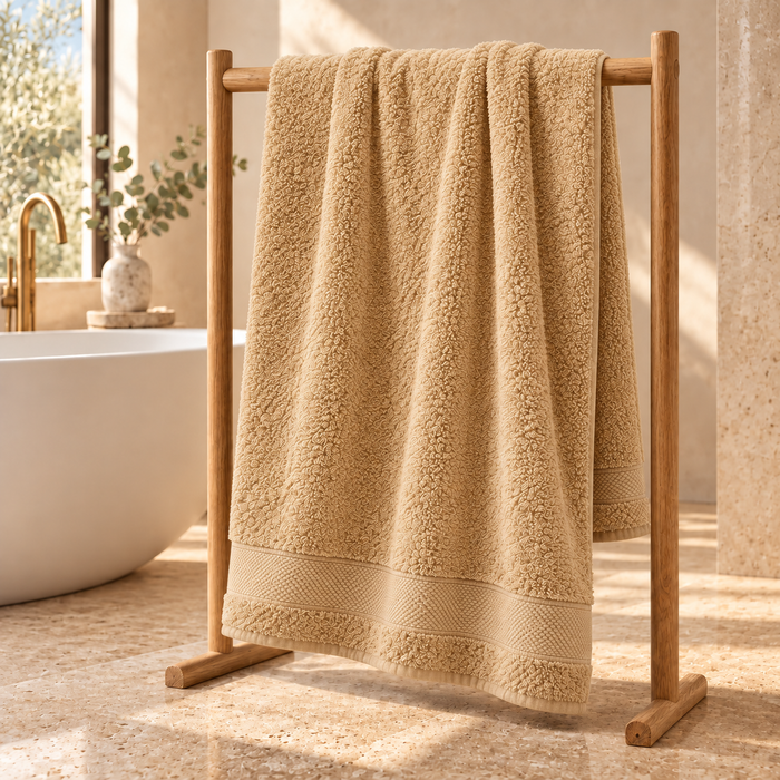 Sofia Cotton Bath Sheet 90×160 – Cashmere