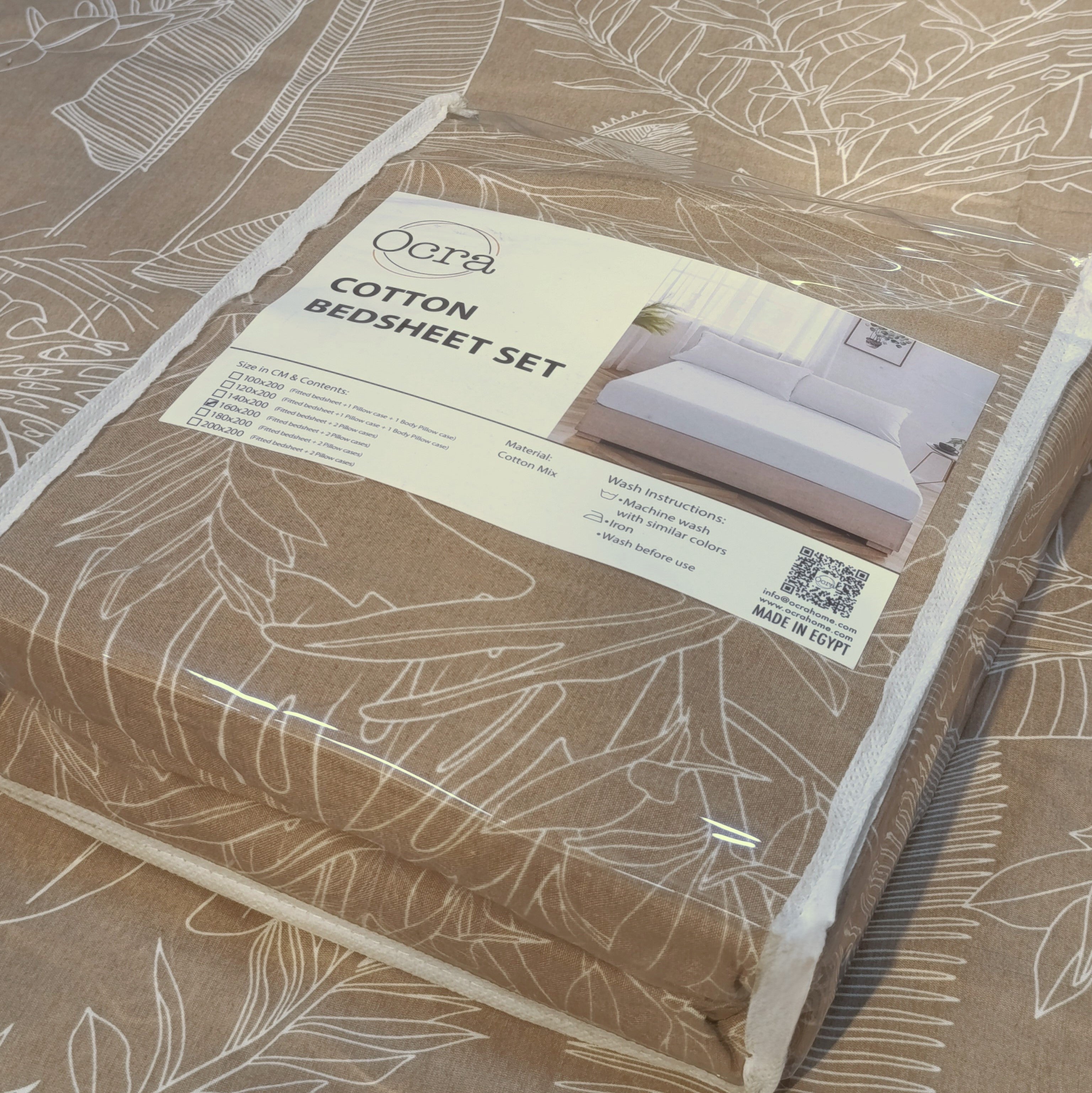 Cotton Bed Sheet Set - 3 Pieces  - Sylva - image 3