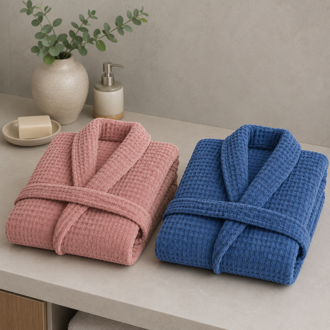 Egyptian Cotton Velvet Textured Bathrobe – Embossed Fabric - image 6