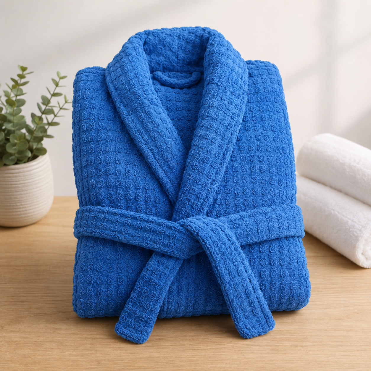 Egyptian Cotton Velvet Textured Bathrobe – Embossed Fabric - image 3