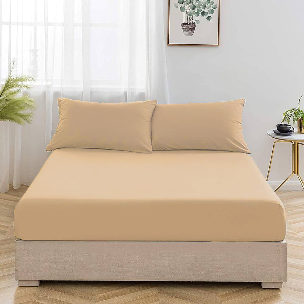 Cotton Bedsheet Set – Solid Colors (3 Pieces) - image 5