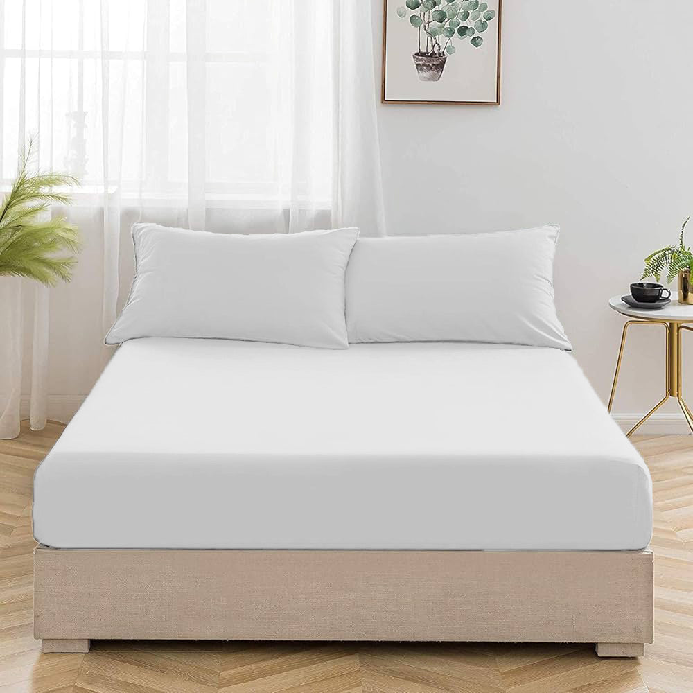 Cotton Bedsheet Set – Solid Colors (3 Pieces) - image 1