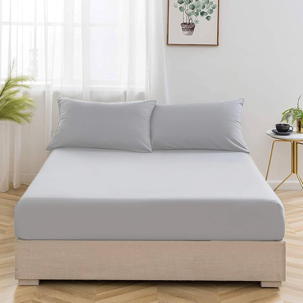 Cotton Bedsheet Set – Solid Colors (3 Pieces) - image 4