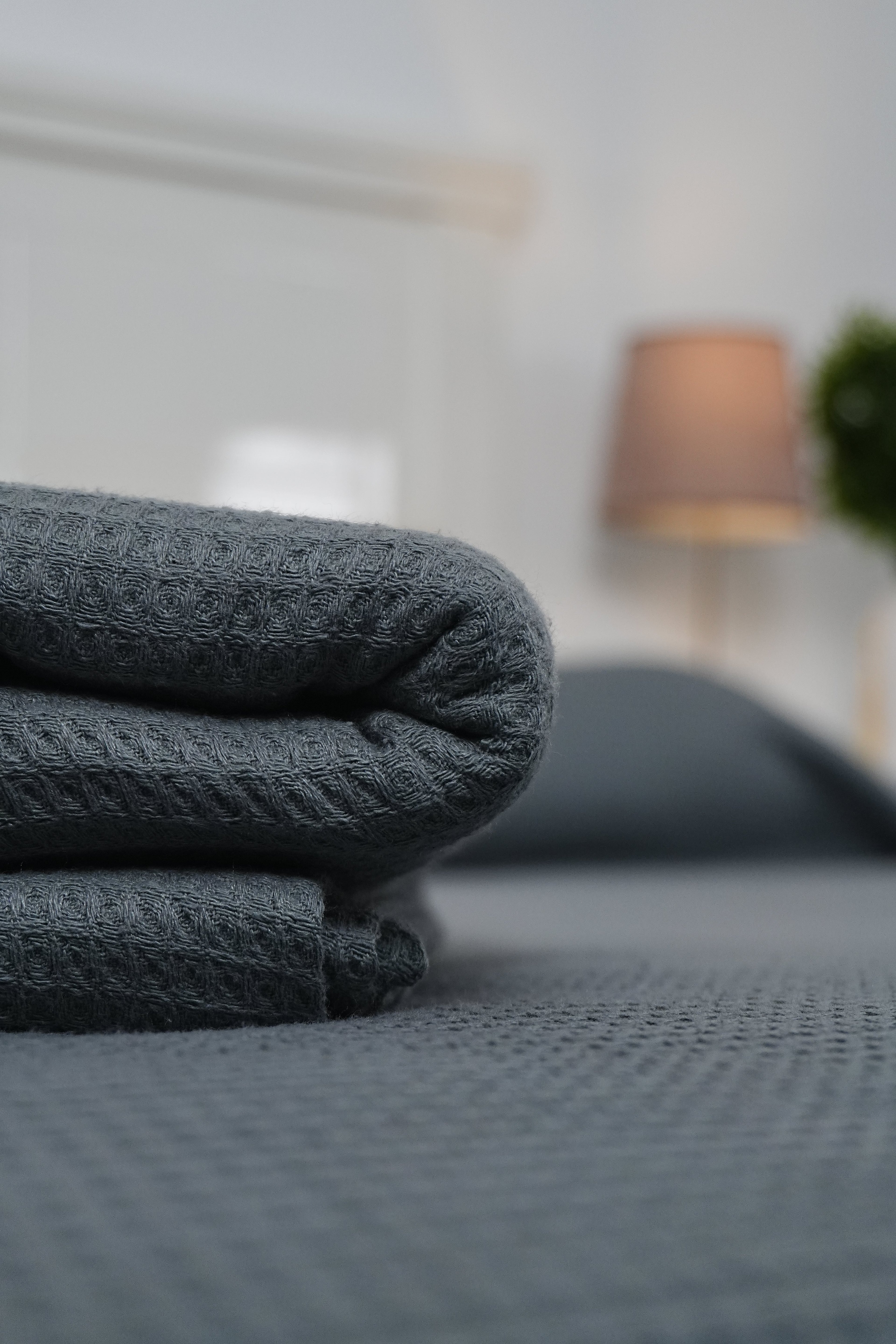 Cotton Coverlet – Gray, Baby Blue, Pistachio & Light Beige (Single/King) - image 7