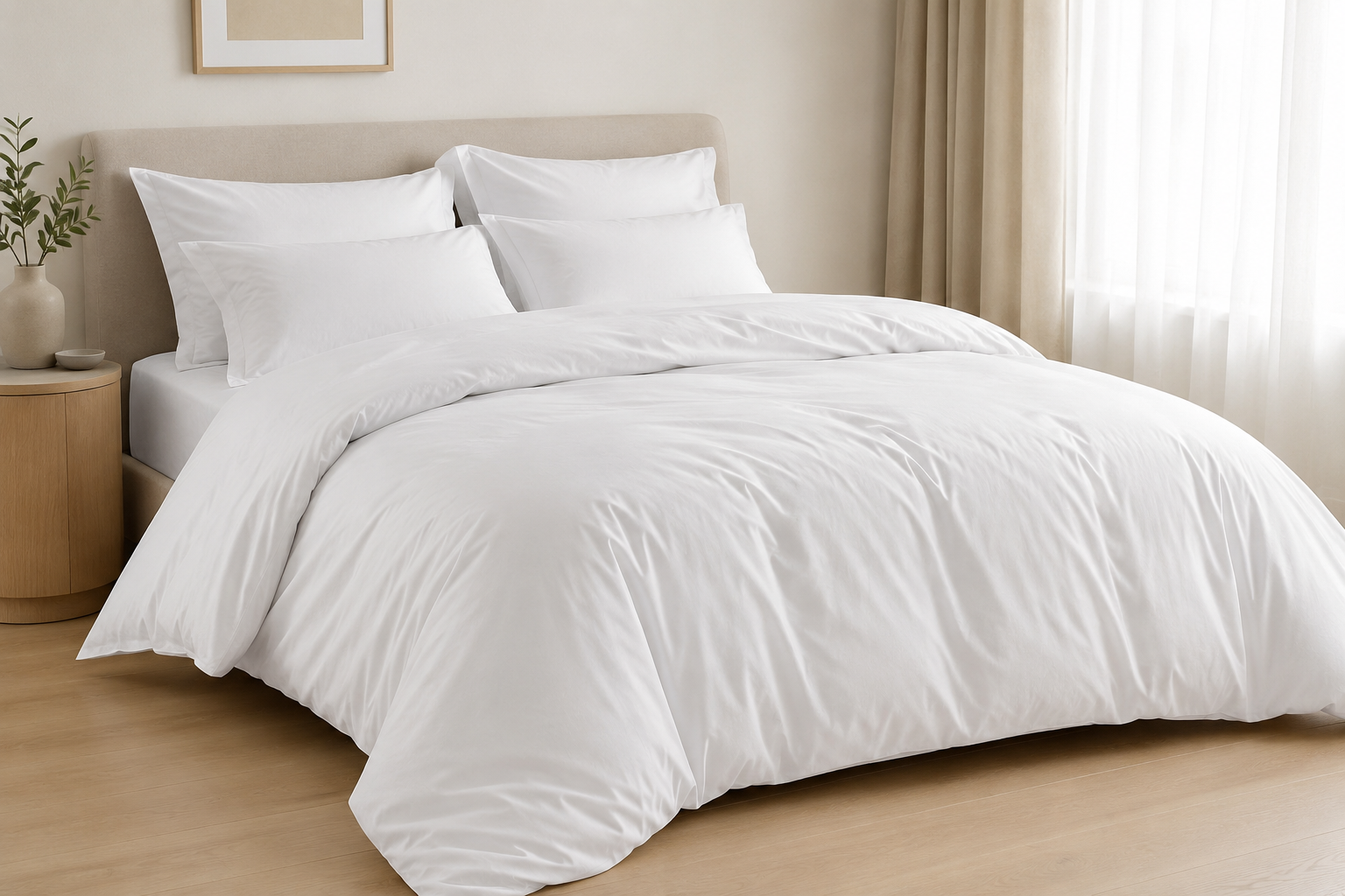 Solid Cotton Duvet Cover Set - image 1