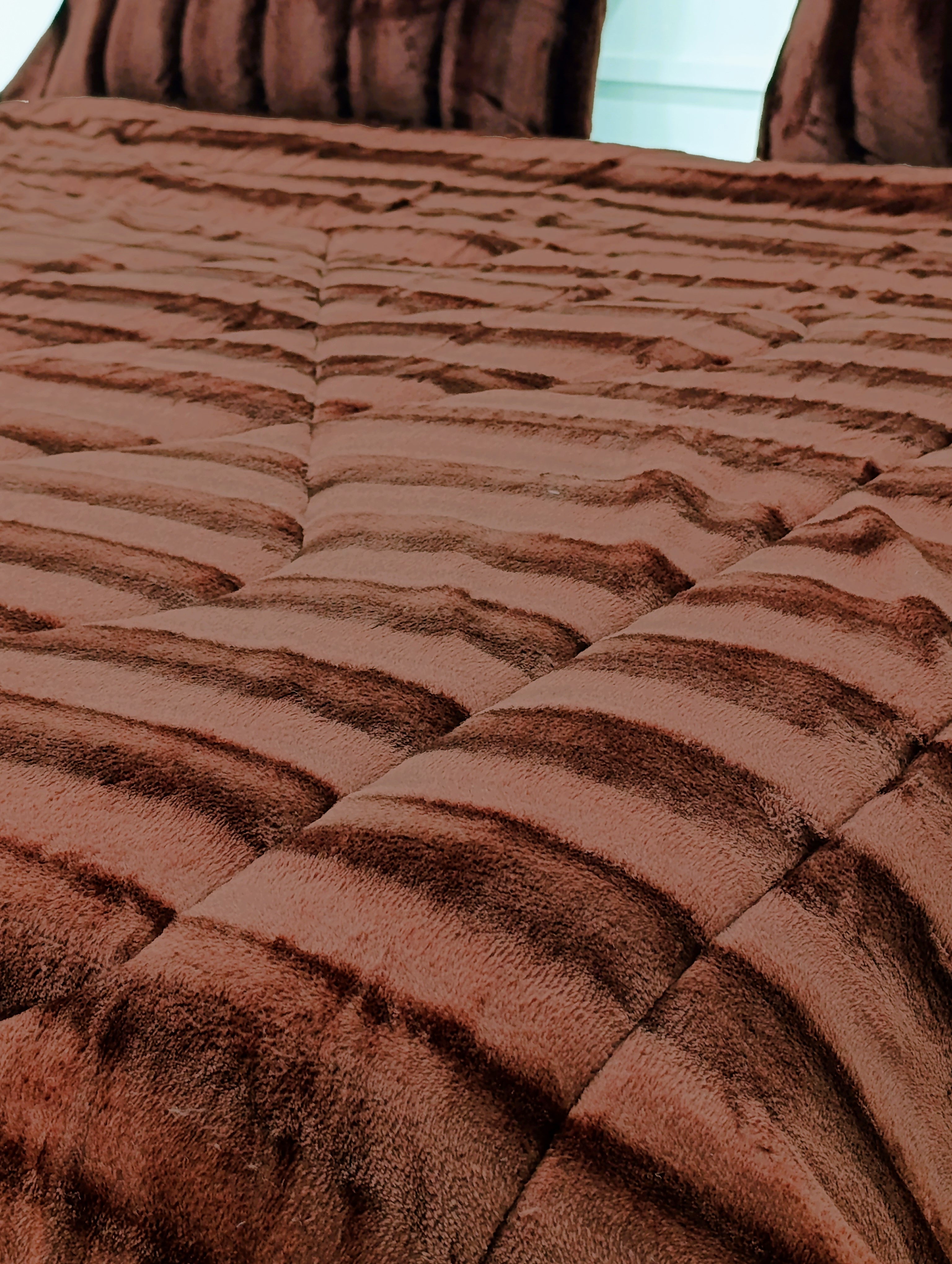 Blanket Duvet Set -Chocolate Brown 3 Pieces - image 3