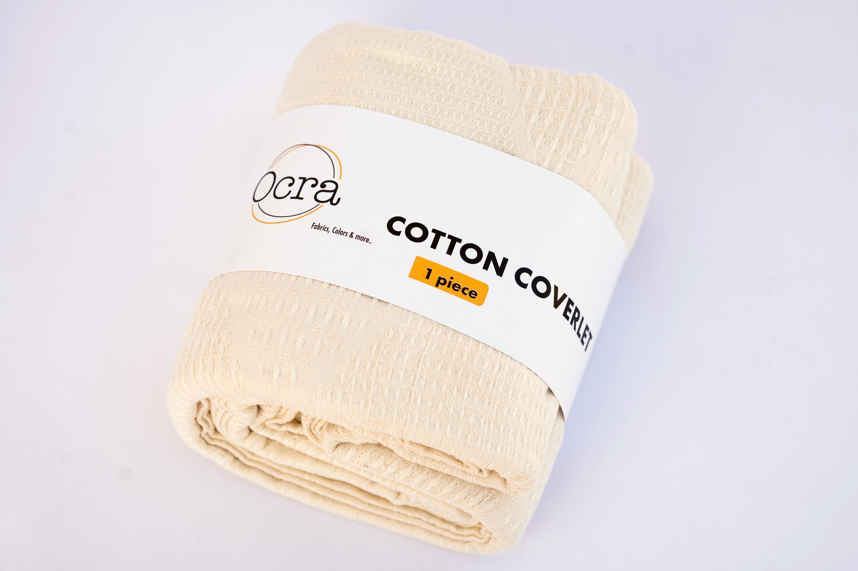 Cotton Coverlet – Gray, Baby Blue, Pistachio & Light Beige (Single/King) - image 6