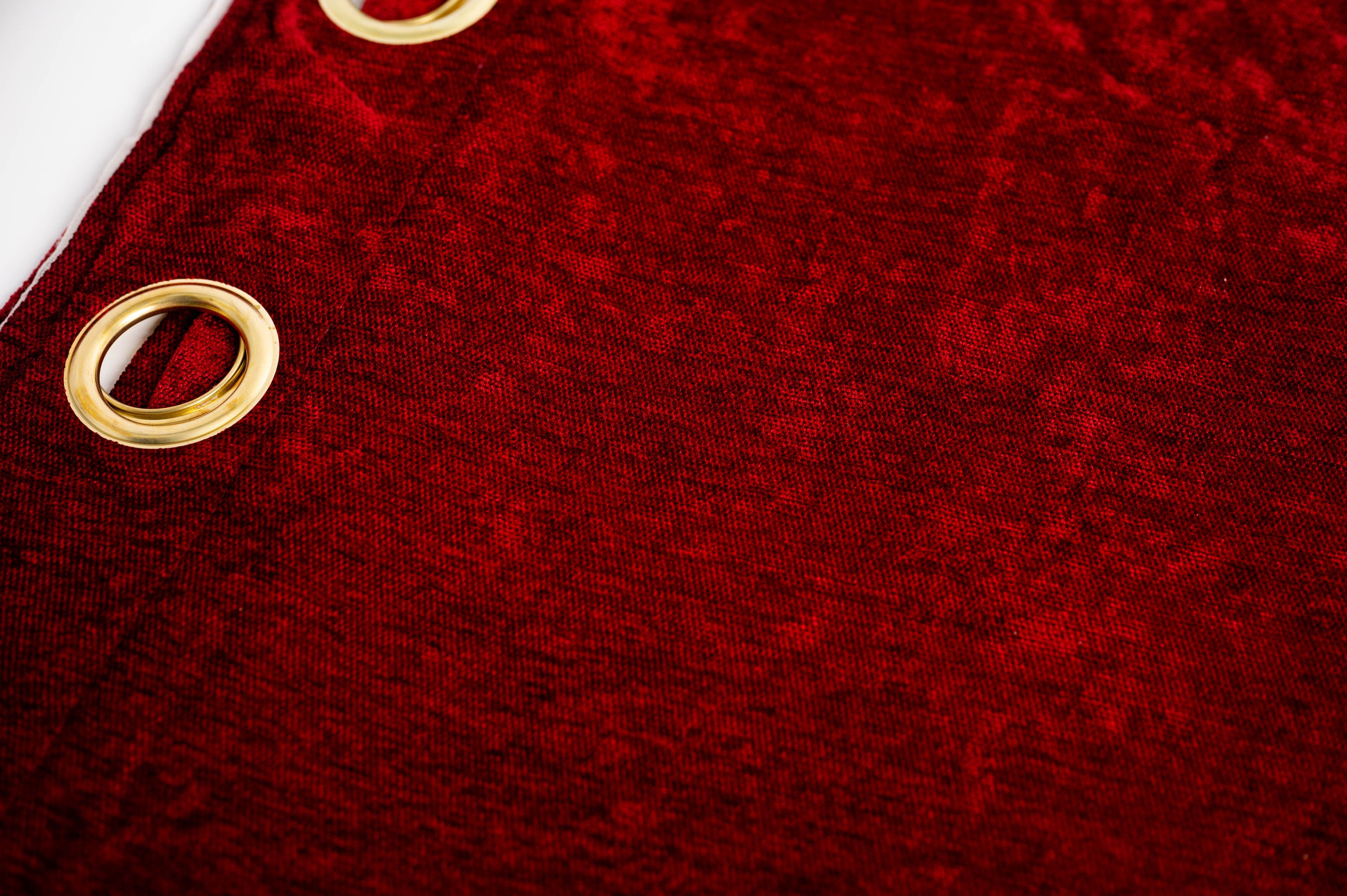 Diamond Solid Curtain – Burgundy, 100% Polyester (135x260cm) - image 4