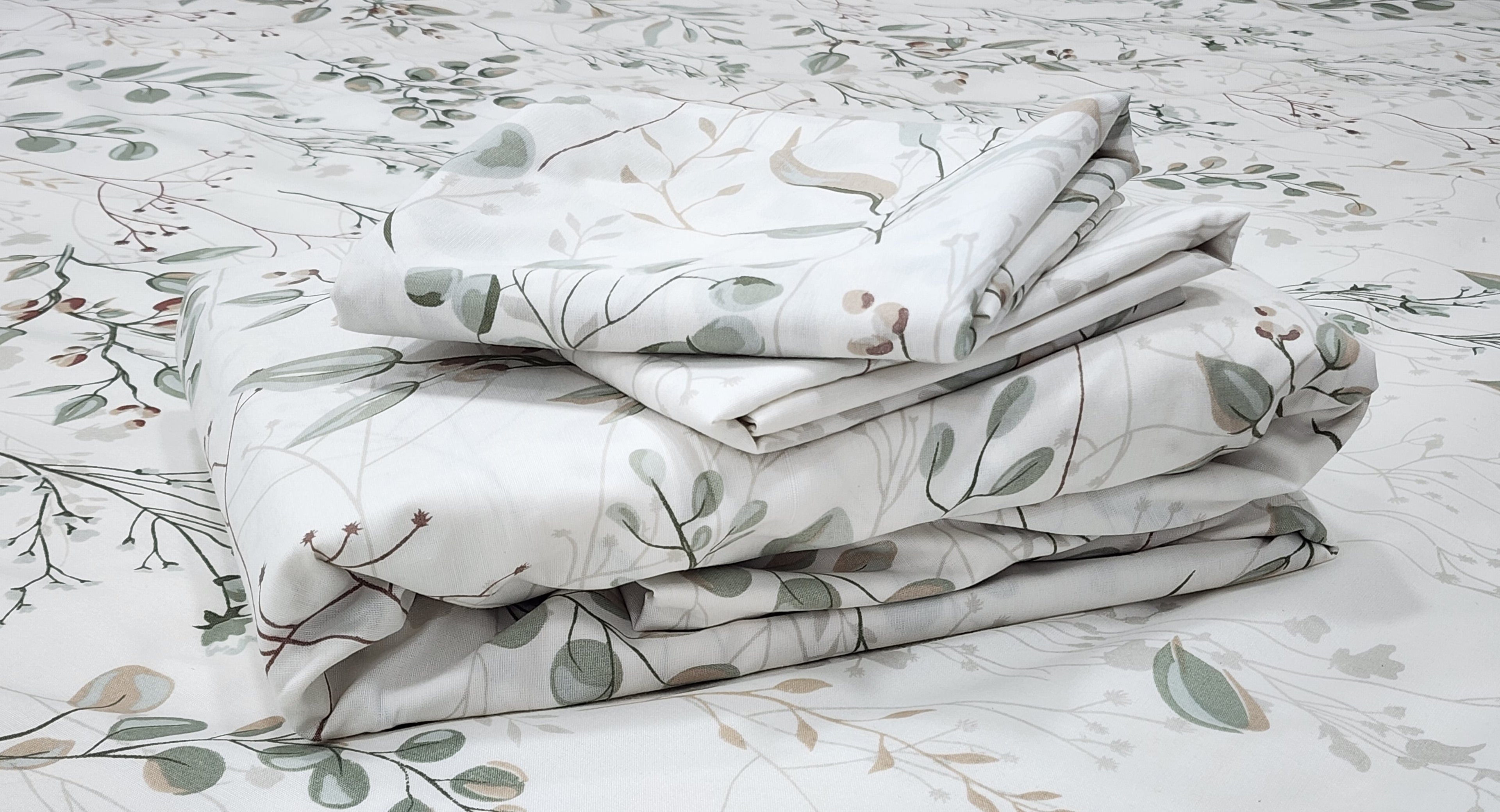 Cotton Bed Sheet Set - 3 Pieces  - Olivia - image 2