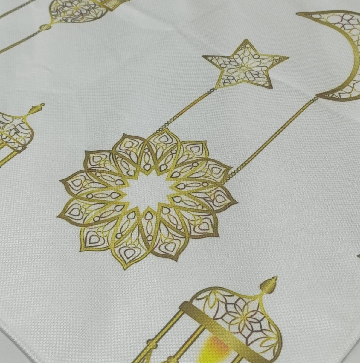 Ramadan Table Cover with Islamic Lantern and Moon Design - image 2