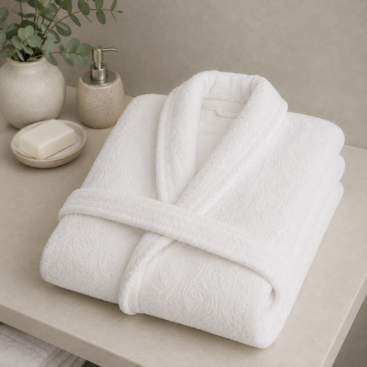 Egyptian Cotton Terry Bath Robe – Hotel Quality - image 3