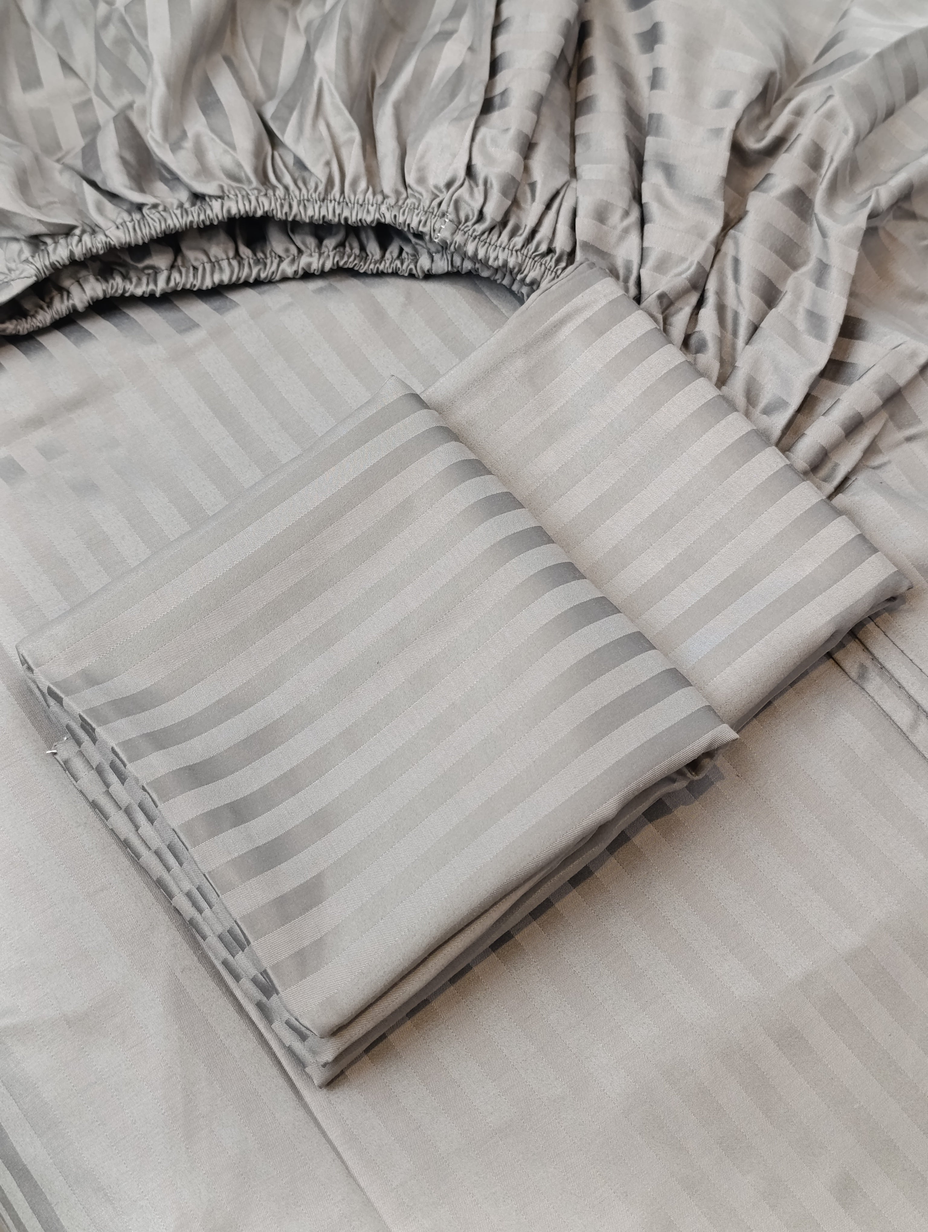 Stripe Satin Bed Sheet Set 3 Pieces - image 8