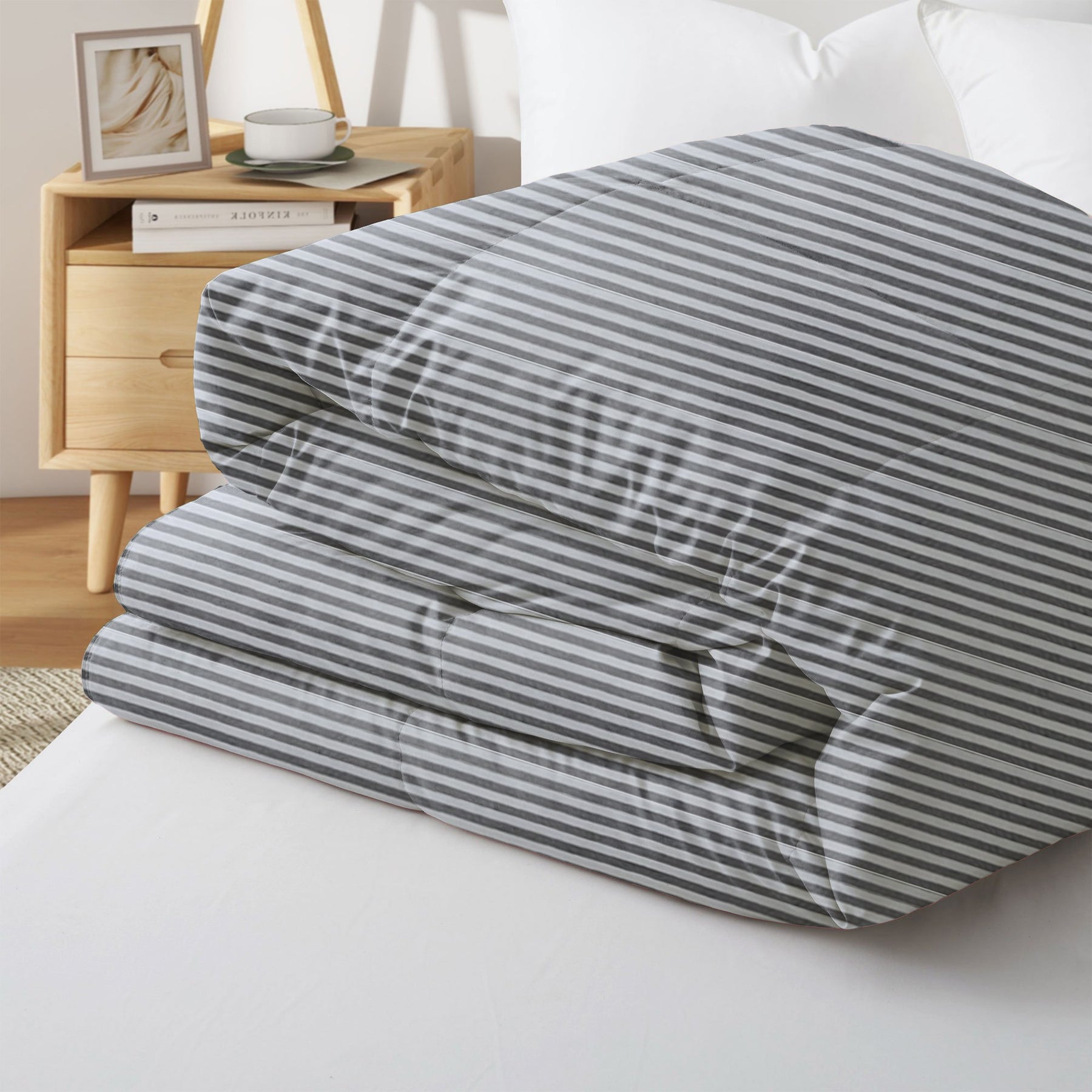 Lightweight Cotton Summer Duvet – Linea Stripe Design - image 3