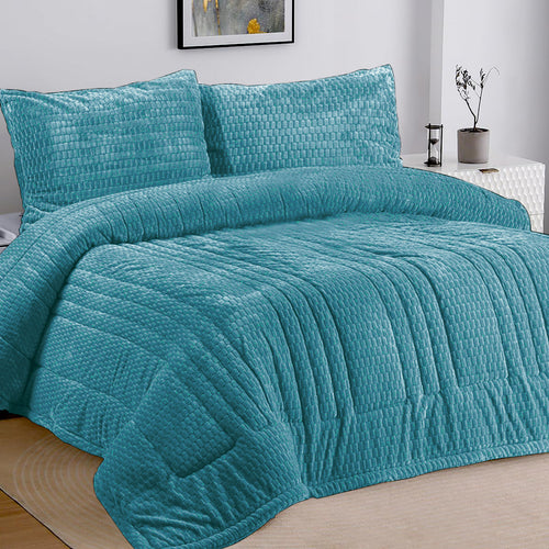 Blanket Duvet Set -Turquoise 3 pieces - image 1