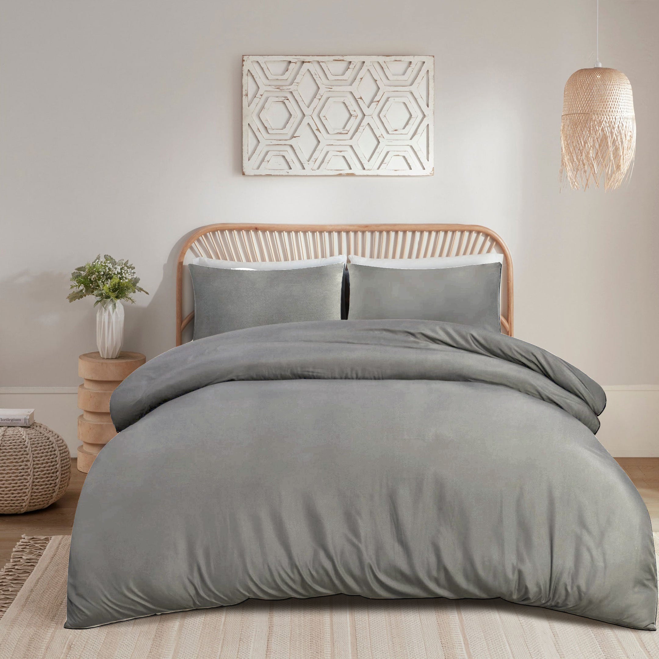 Solid Microfiber Duvet Cover Set - image 2