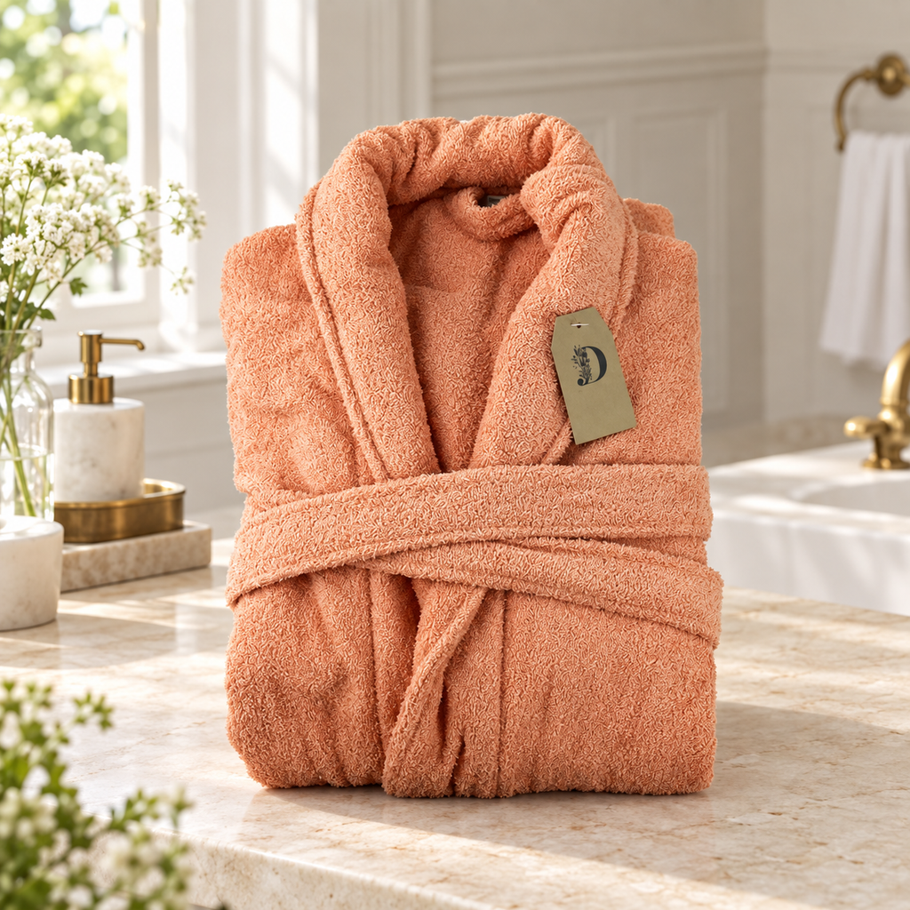 Bathrobe Orange lifestyle product image | Giza Cotton Hub