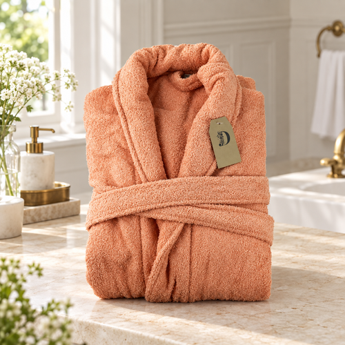 Bathrobe Orange lifestyle product image | Giza Cotton Hub