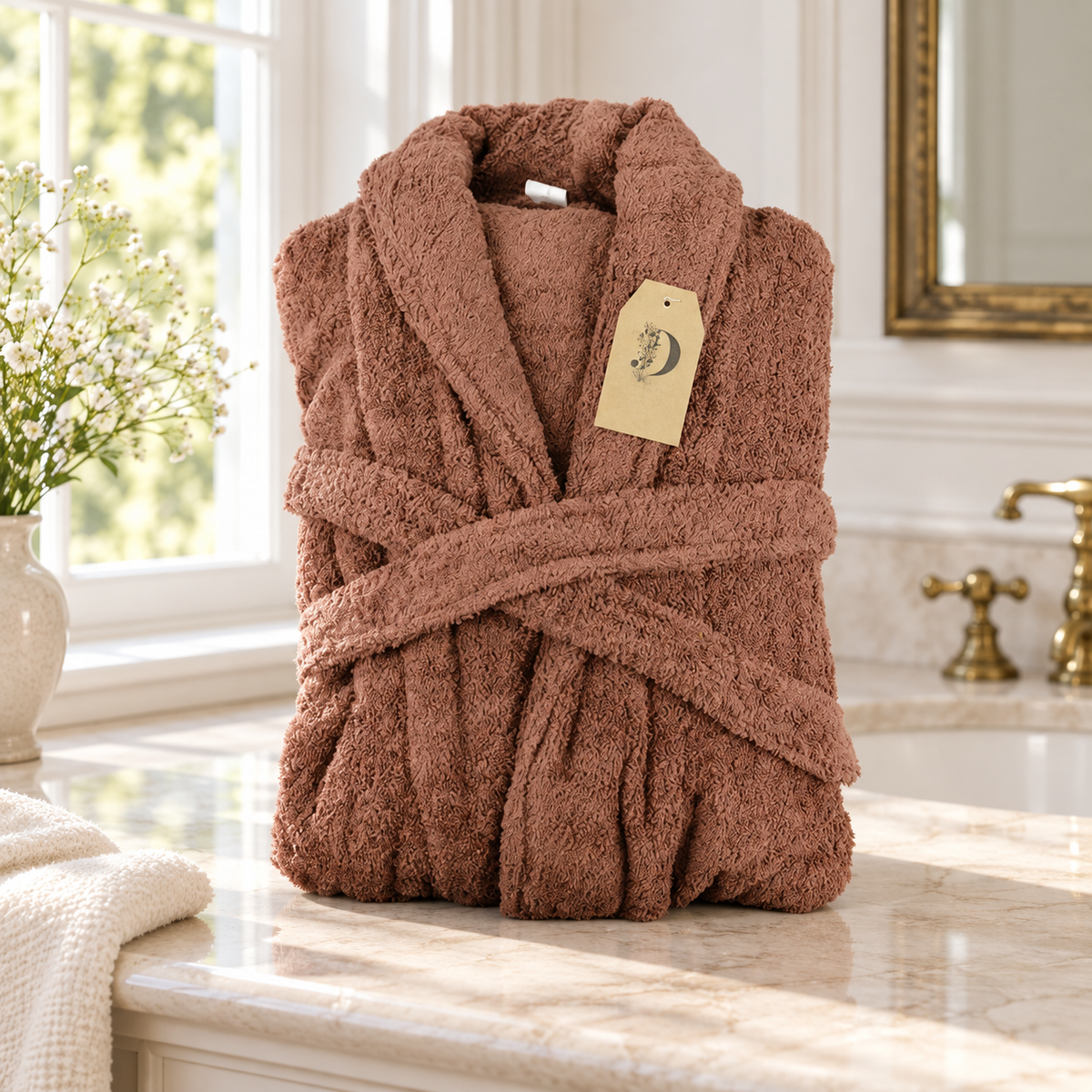 Bathrobe Brown lifestyle product image | Giza Cotton Hub
