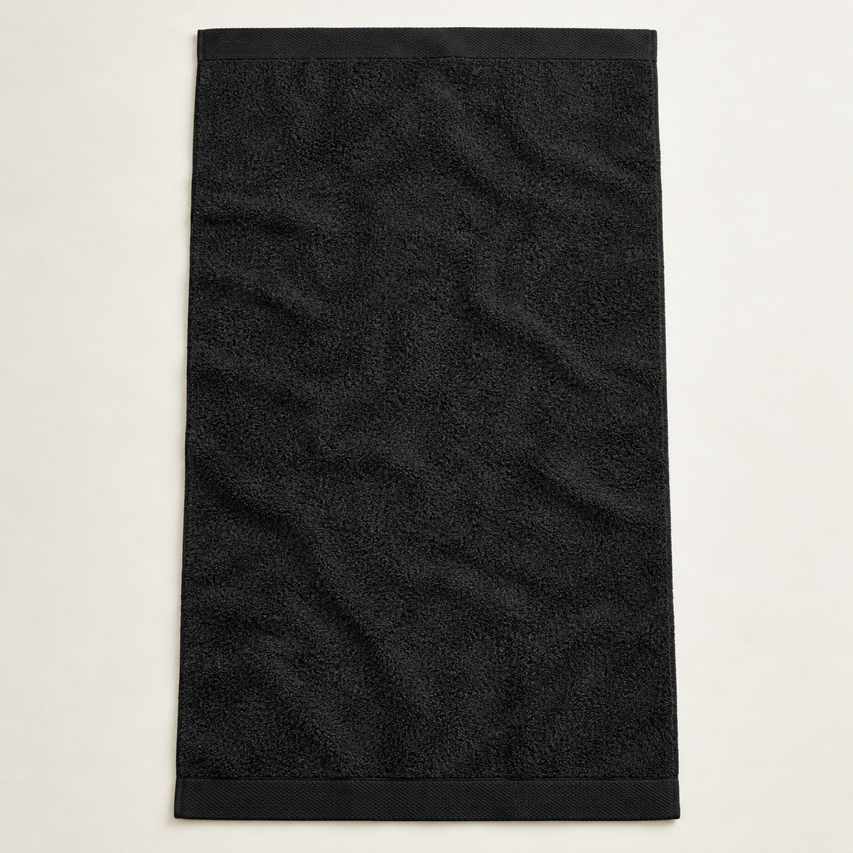black Sofia 90x160 cm cotton bath sheet – unfolded full view