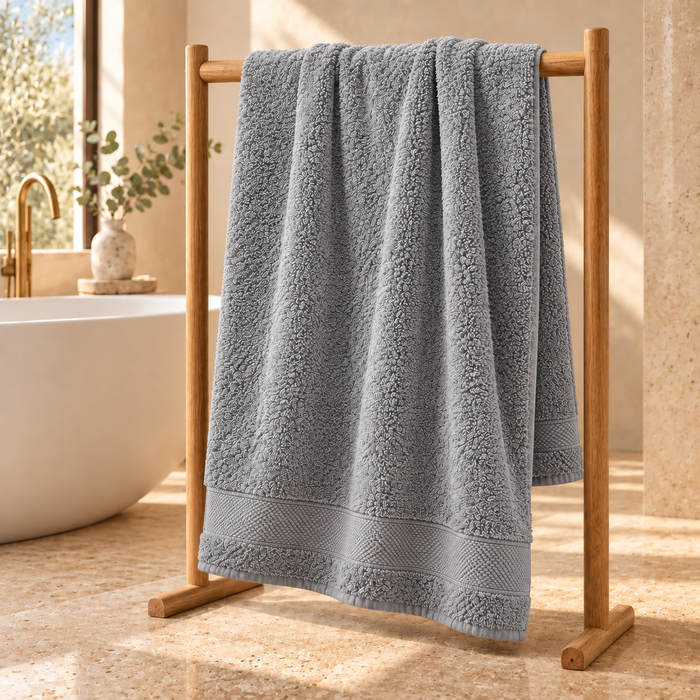 Sofia Cotton Bath Sheet 90×160 – Gray