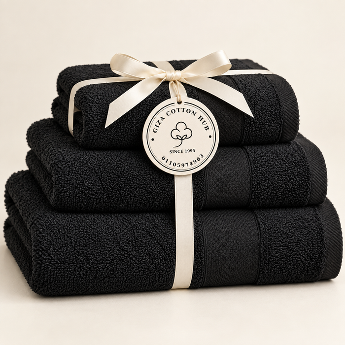 Sofia 3-Piece Towel Gift Set – Black