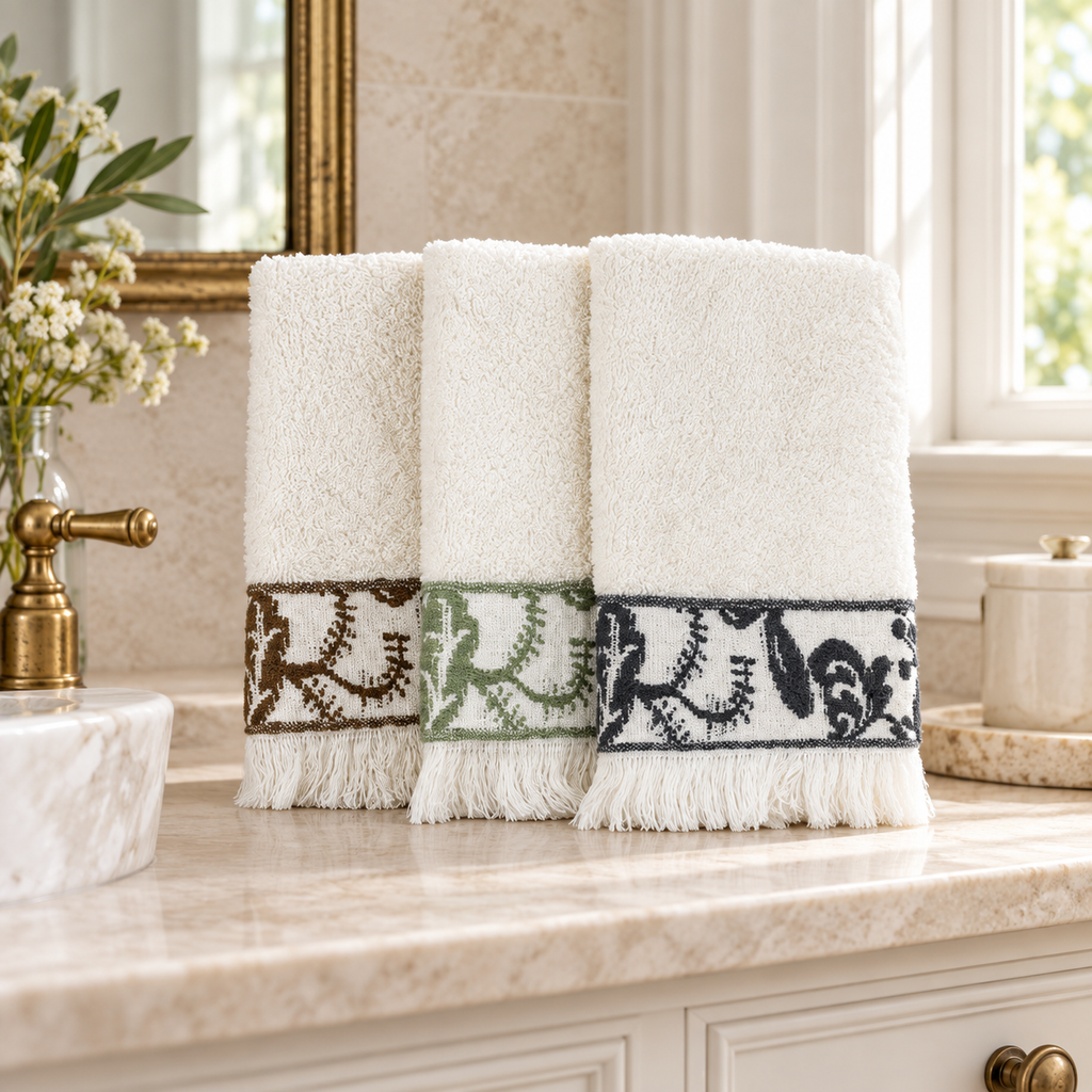 Tulip towel lifestyle product image | Giza Cotton Hub