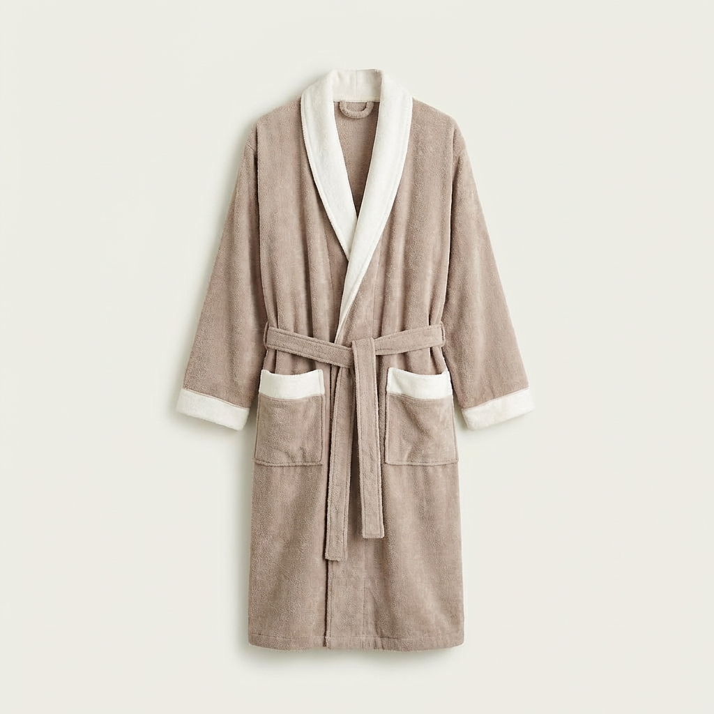 Premium Two-Tone Velvet Bathrobe - image 3