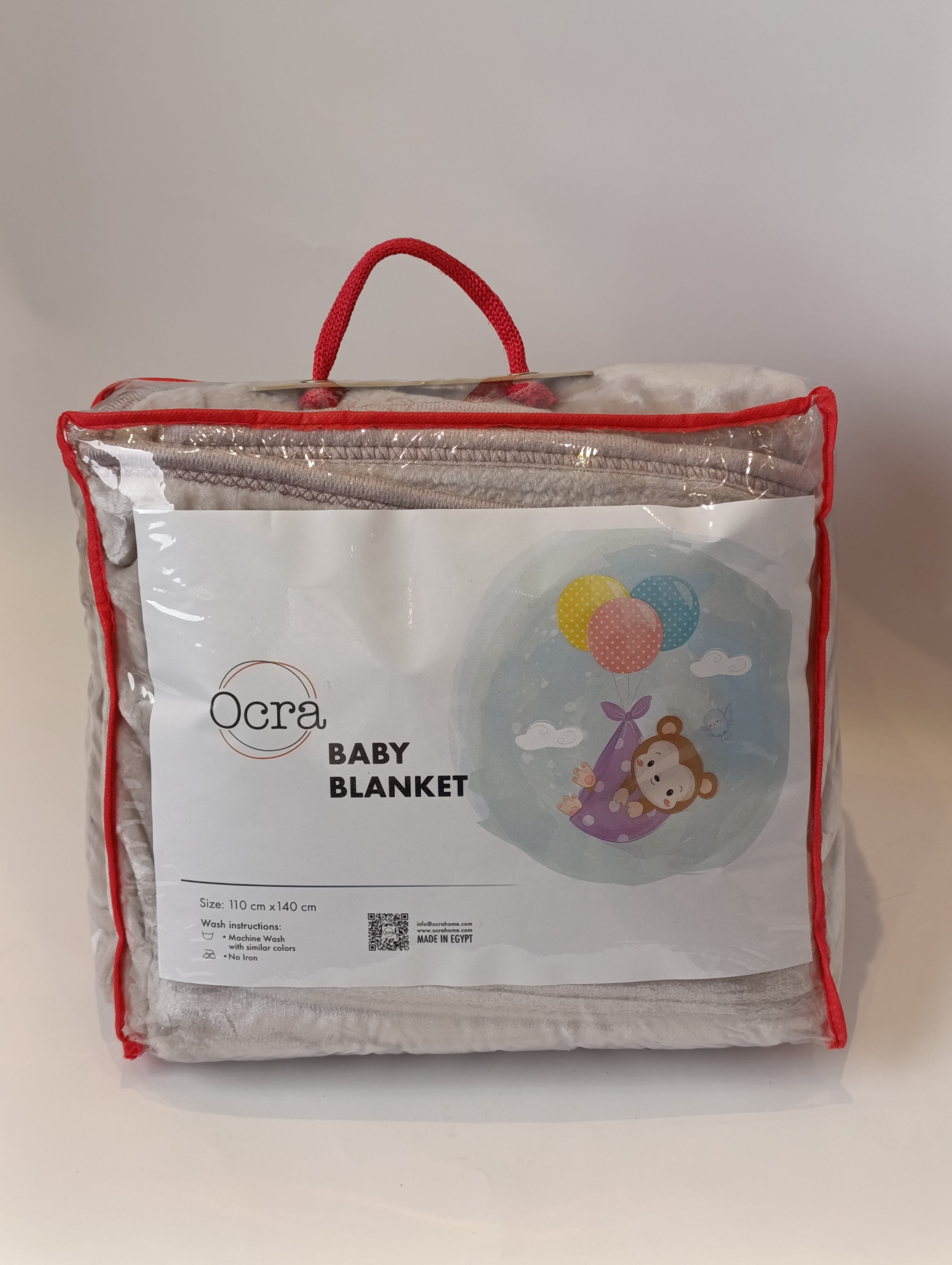 Soft Fleece Baby Blanket – Light Beige, Fine Microfiber (110x130) - image 3