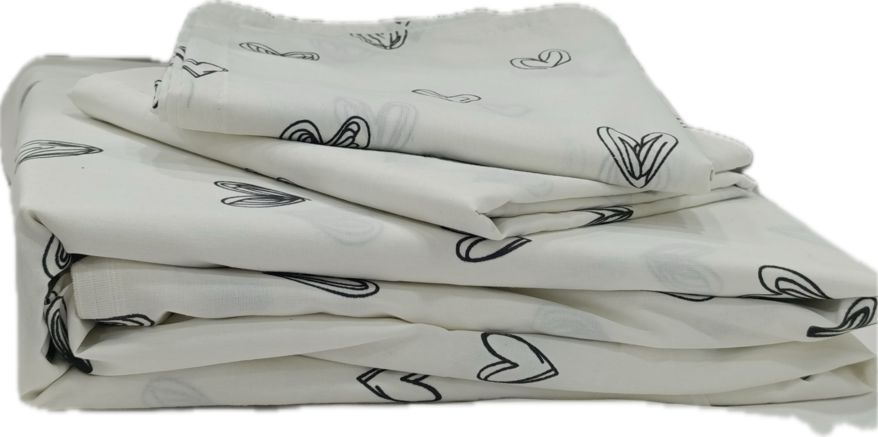 Cotton Bed Sheet Set - 3 Pieces  - Juliette - image 4