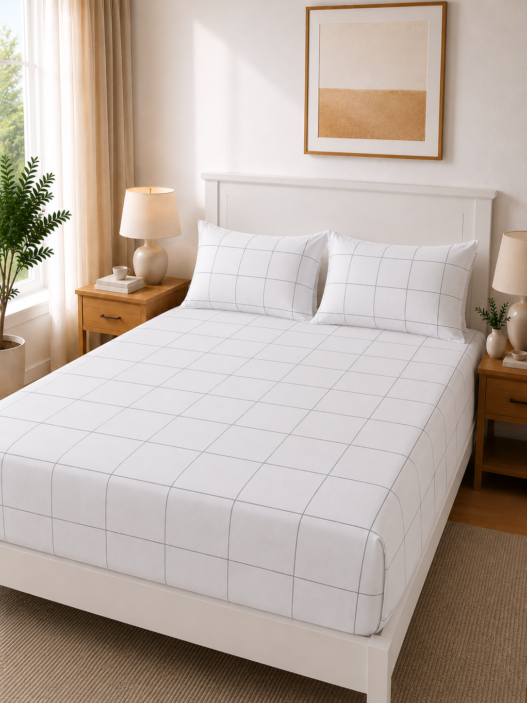 Cotton Bed Sheet Set - 3 Pieces  - Quadra - image 1